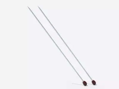 Knitting needle Low-poly 3D model