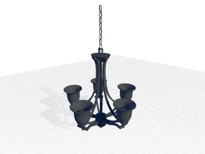 Cadiz Light Shaded Empire Chandelier 3D model