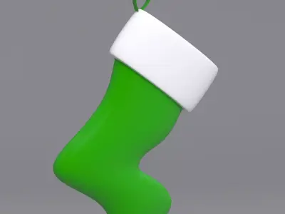 Christmas Stockings green 3D model
