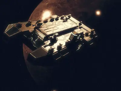 Warship Freedom Free low-poly 3D model