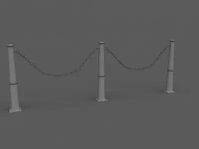 Iron Chain Barrier 3D model