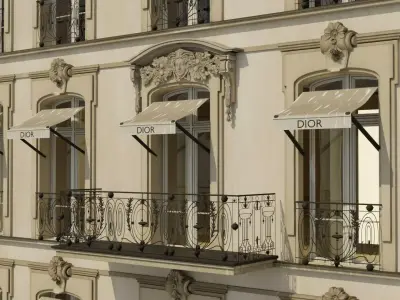 Dior  paris Low-poly 3D model