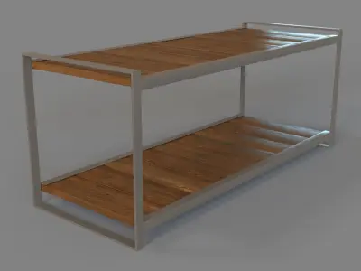 Industrial Shoe Rack 3D model