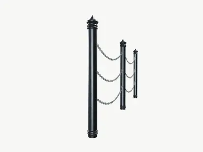 Chain barricade 3D model