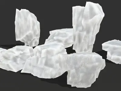 ice rocks 16 Low-poly 3D model