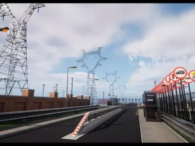 Uk Street and road props Low-poly 3D model