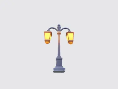 Street light Low-poly 3D model 28