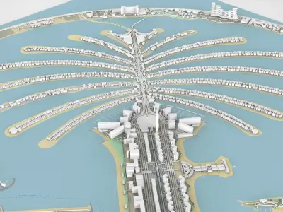 Palm Jumeira Dubai UAE 3D model