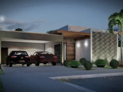 LPQDL1 - Contemporary House - Sketuchup V13 Lumion V10 3D model