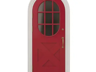Entrance classic door 19 3D model