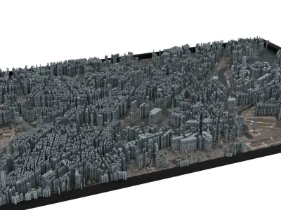 City of Mumbai Low-poly 3D model