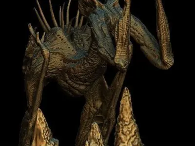 The Cave Creature sliced and Keyed 3D model
