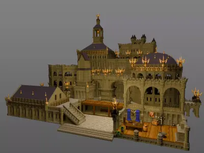 Modular Castle - Heroixsoft Low-poly 3D model