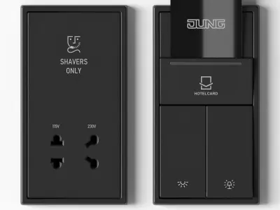 JUNG LS 990 - Hospitality kit 34 items 3D model