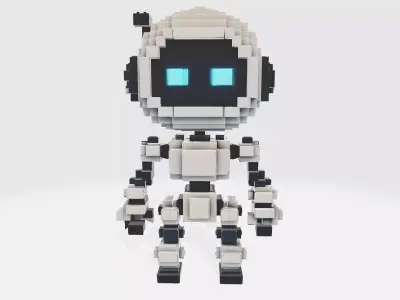 Robot Character N12 Low-poly 3D model