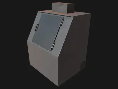 Low Poly PBR Ice Box 1 Low-poly 3D model
