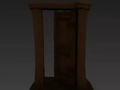 The Haunted Door  Spooky Halloween 3D Model 3D print model