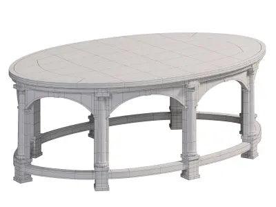 KING EDWARD VII COCKTAIL TABLE by bakerfurniture 3D model