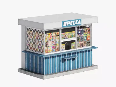 Magazine kiosk 3D model