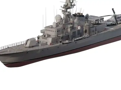 FAST ATTACK GUIDED MISSILE GUN BOAT 3D model