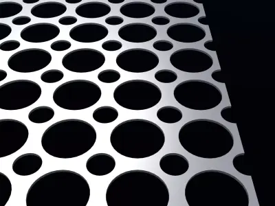 Perforated panel with 62 percent opening 25O148 3D model