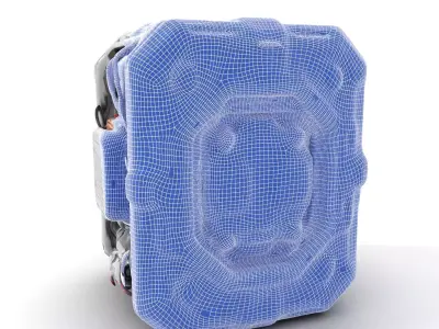 Futuristic Energy Generator Model Pack with LED Lighting Low-poly 3D model