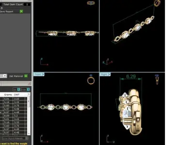 Solitaire Women Pendants  3D print model 2