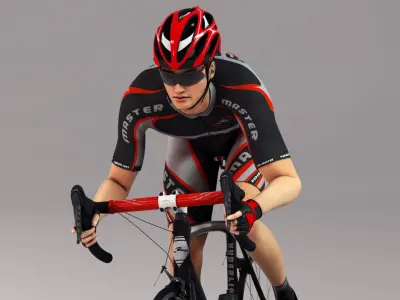  Cyclist Animated HQ 003 Editorial License 