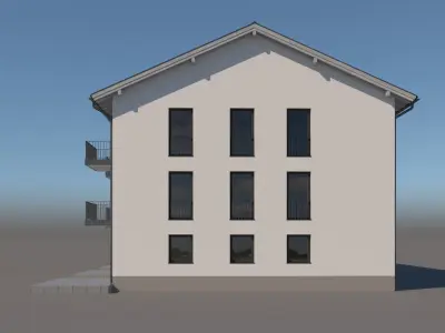 Apartment Building 002 3D model