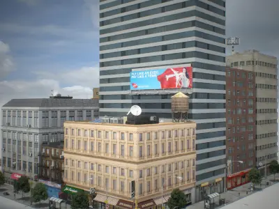 NYC Block Set 5 V2 Low-poly 3D model