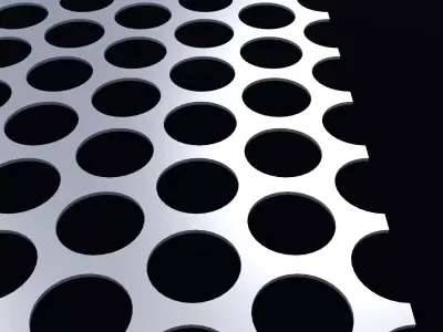 Perforated panel with 58 percent opening 25O103 3D model