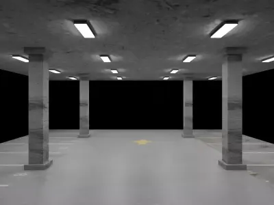 Parking Garage Free low-poly 3D model