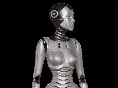 SCI - FI ROBOT WOMAN RIGGED STANDARD EDITION 3D model