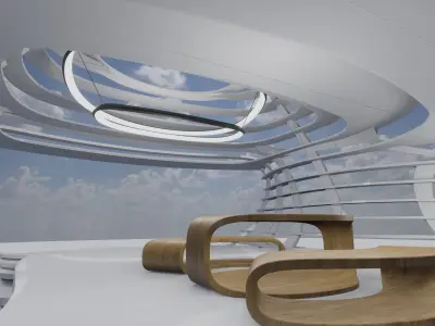 Sci Fi Exhibition Hall Interior 3D model purchase