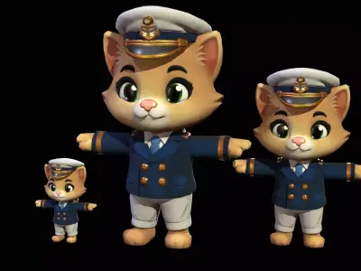 Cat7Pack3 Low-poly 3D model