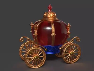Chinese Ancient Carriage Figure  3D model