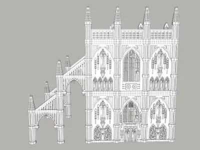 Space Fascist Cathedral City Modular Terrain Kit 3D print model