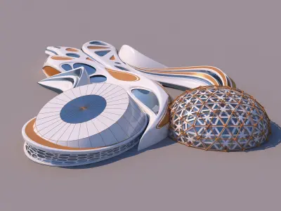 0092 - Organic Building 3D model