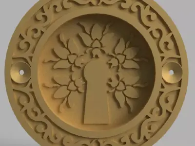 BEE DESIGN POCKET - DOOR PULL WITH AND WITHOUT KEYHOLE 3D print model