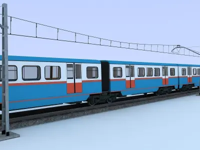 SUBURBAN TRAIN 3D model