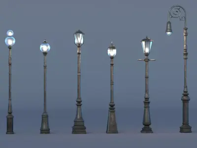Street Lamp Collection 3D Model Pack