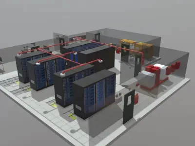 Server room 3D model
