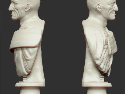 Printable bust of Marcus Porcius Cato the Censor 3D print model