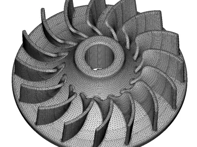 Wooden Engine Flywheel Toy 3D model