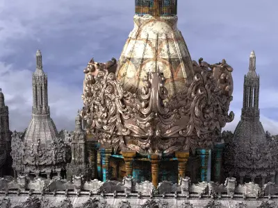 Royal Temples Ornate 3D model
