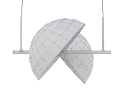TRAPEZE pendant lamp - gold 3D model
