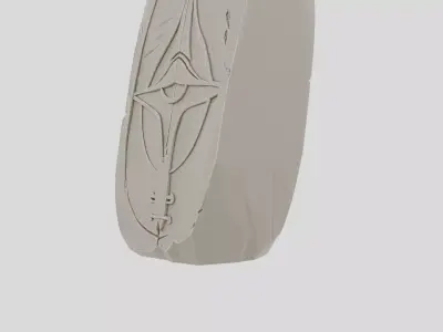 Ancient Standing Rune Stone for 3D print 3D model