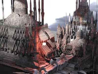Dark World Grand Temple Dome Kit bash 1 3D 3D model