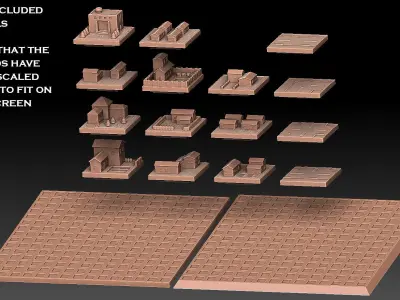 Simcity 2000 Buildings 3D print model