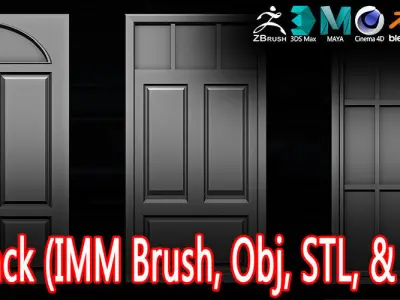 30 Doors Pack Vol 01 Low-poly 3D model